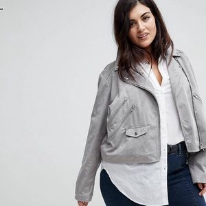 ASOS Curve Suedette Biker Jacket